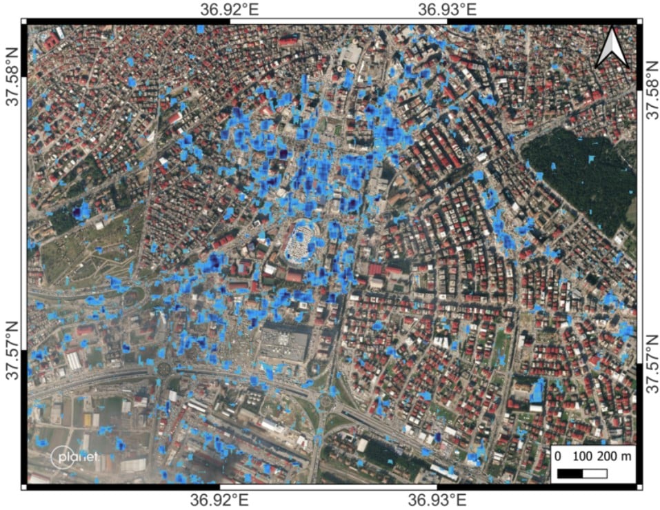 mappa danni terremoto in turchia