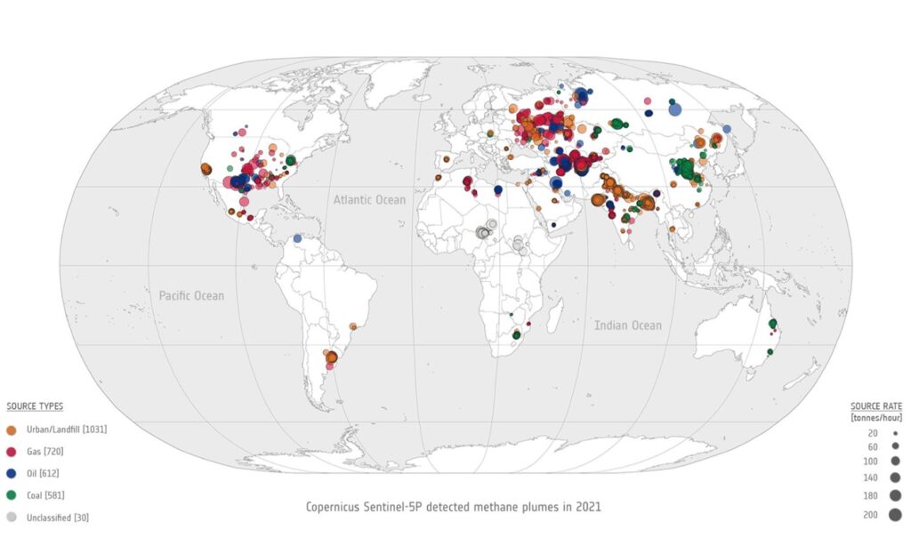 satelliti per mappare i super-emettitori di metano