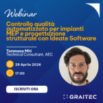 Controllo qualità Revit: webinar gratuito con Ideate Software Controllo qualità Revit: webinar gratuito GRAITEC su automazione BIM, verifica modelli e riduzione errori con Ideate Software.