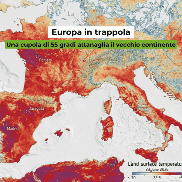 Europa in trappola sotto una cupola di 55 gradi