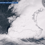 Il temporale V-shaped sul Nord Italia osservato dai satelliti Temporale V-shaped osservato da Copernicus