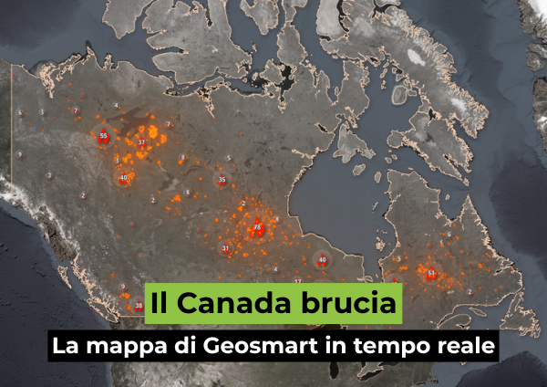 Il Canada brucia: la mappa di Geosmart in tempo reale