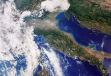 Sentinel-3C: prime immagini della Terra, dall’Italia ai Caraibi Sentinel-3C: prime immagini della Terra, Un particolare dell'Italia
