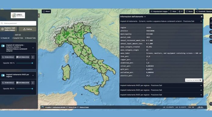 URBES: mappare materie prime critiche, rifiuti minerari e urban mining URBES: il WebGIS che mappa materie prime critiche, rifiuti minerari e urban mining